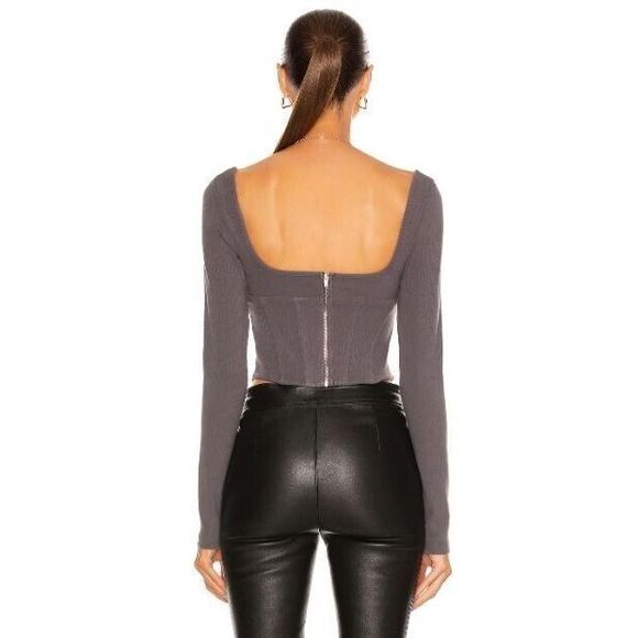 ATOIR AT210133 Women's Sz XS/6 Storm Gray The Alpha Full Zip Crop Top $118 - Picture 8 of 8